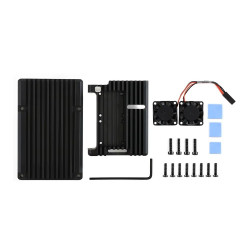 Black ALUMINIUM Metal Case DUAL FAN - Raspberry Pi 4 Model B